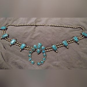 26" Silver Squash Blossom Necklace